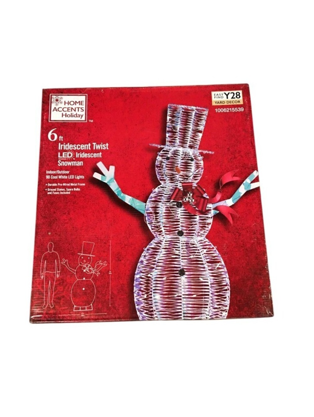 6' Iridescent LED Snowman Christmas Twist Lighted LED Yard Sculpture Home Depot